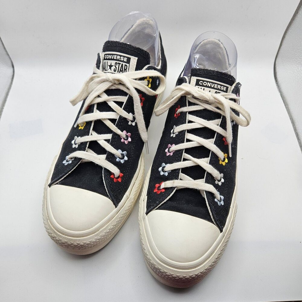 Converse CTAS Lift Platform Floral Sneaker Whimsical Alternative Skate Size 9